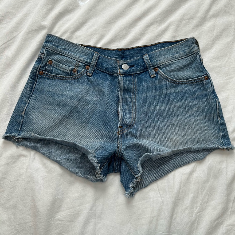 Levi's Blue Denim Women Shorts